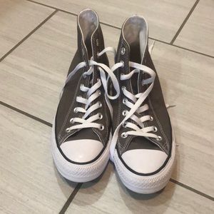 NWOT gray high top converse